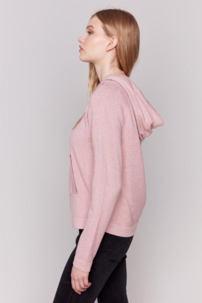 Plushy Knit Hoodie Sweater Hoodie Product Image