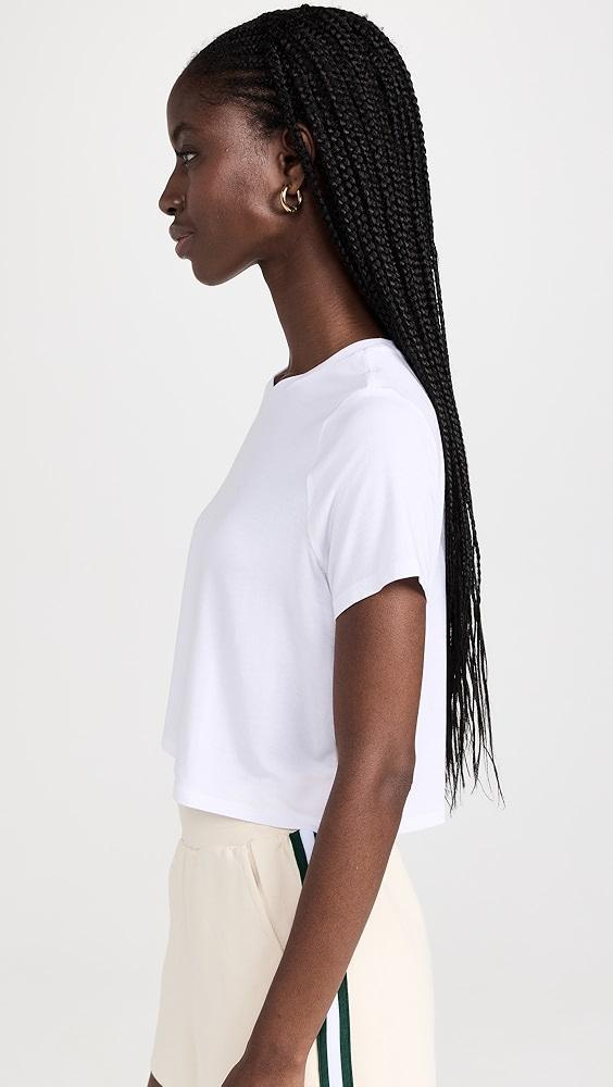 Alo Yoga Cropped All Day Short Sleeve Tee | Shopbop Product Image