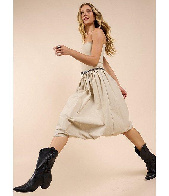 Sadie & Sage Happier Now Strapless Bubble Midi Dress Product Image