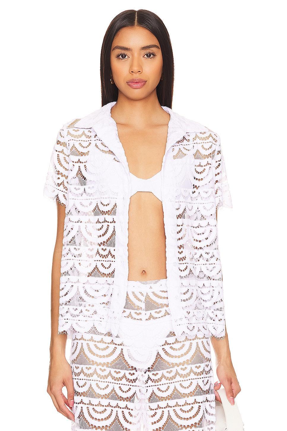 Lace Button Top PQ Product Image