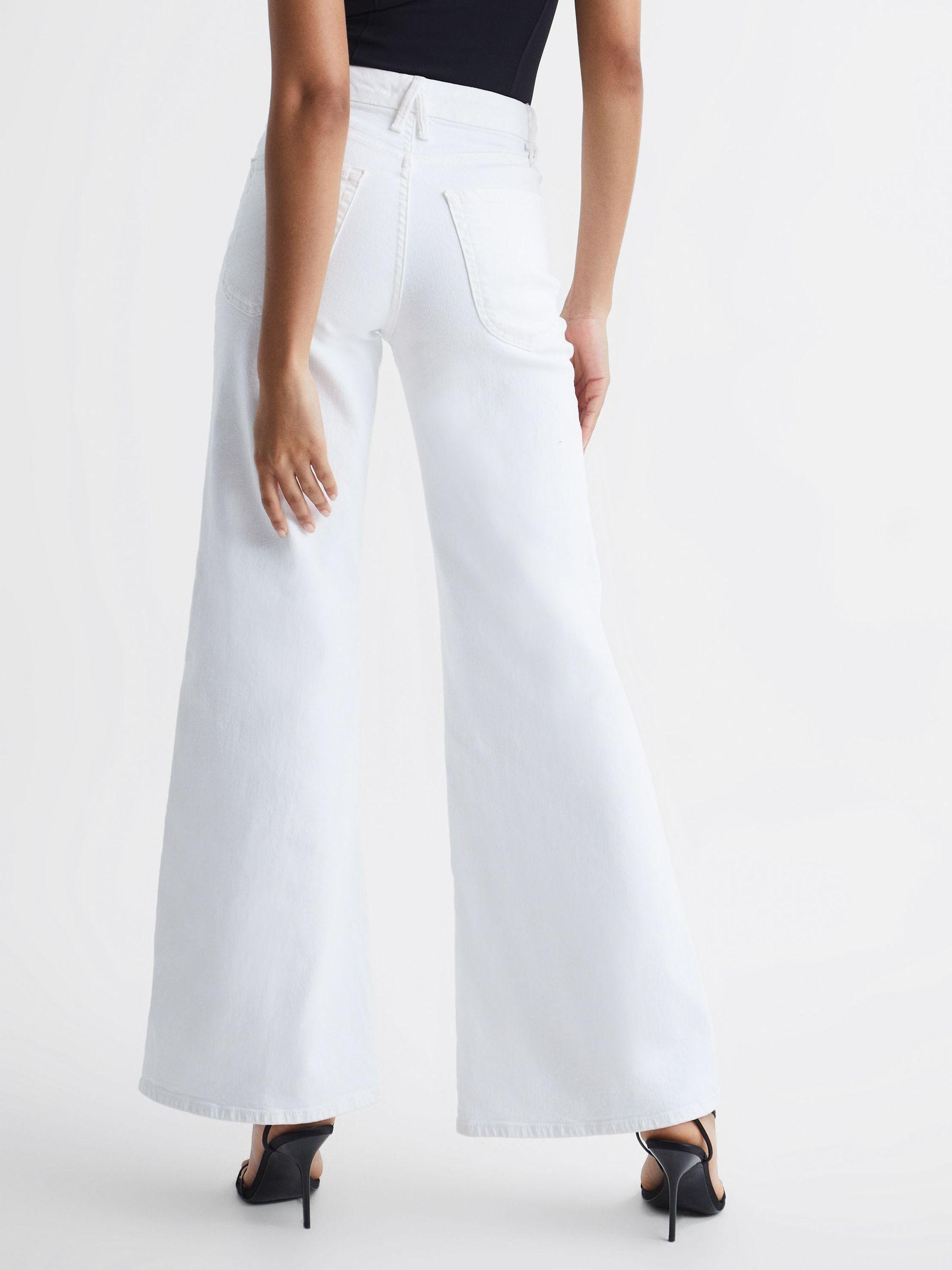 Good American Palazzo Jeans in White Product Image