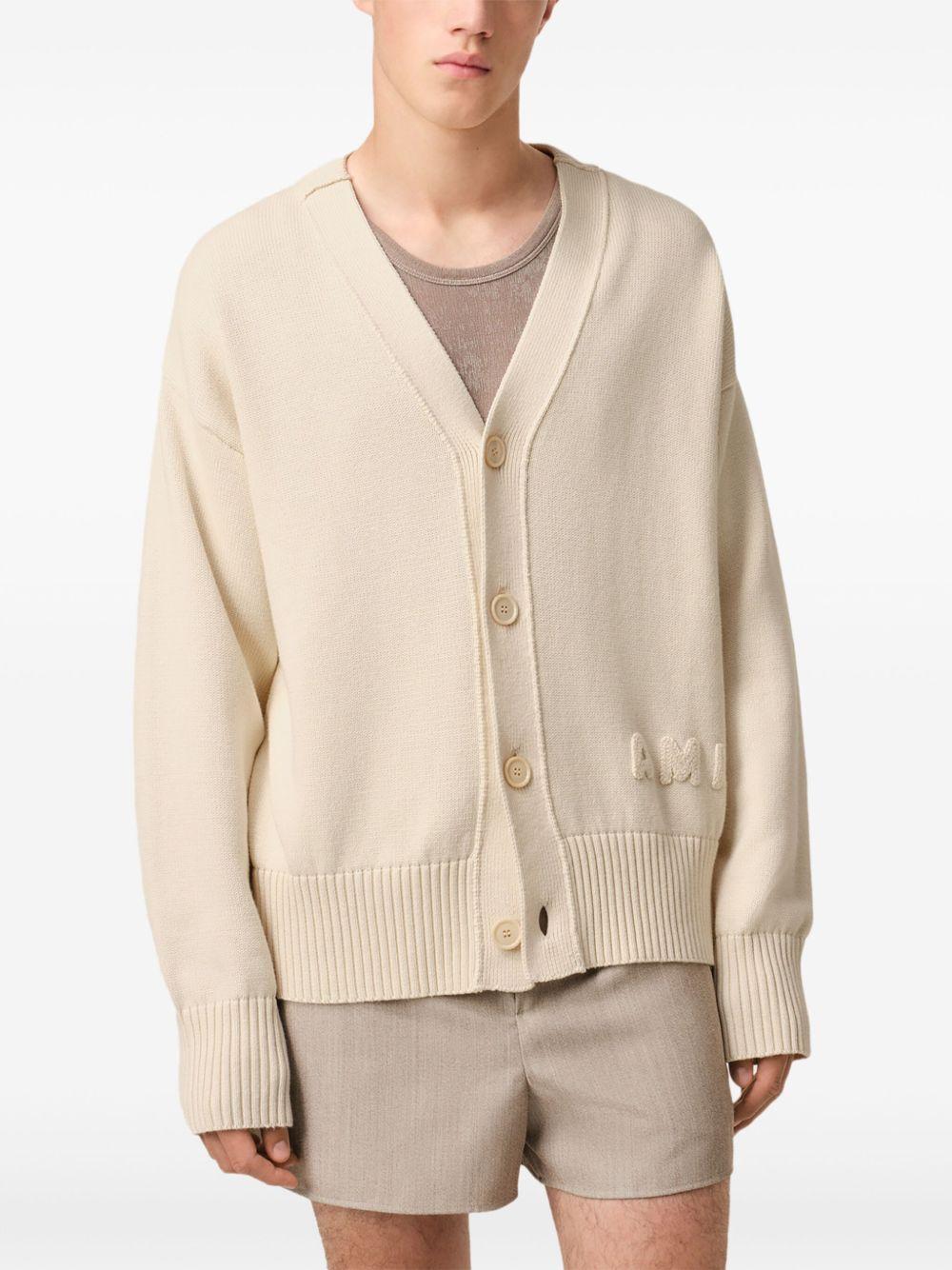 logo-embroidered cardigan Product Image
