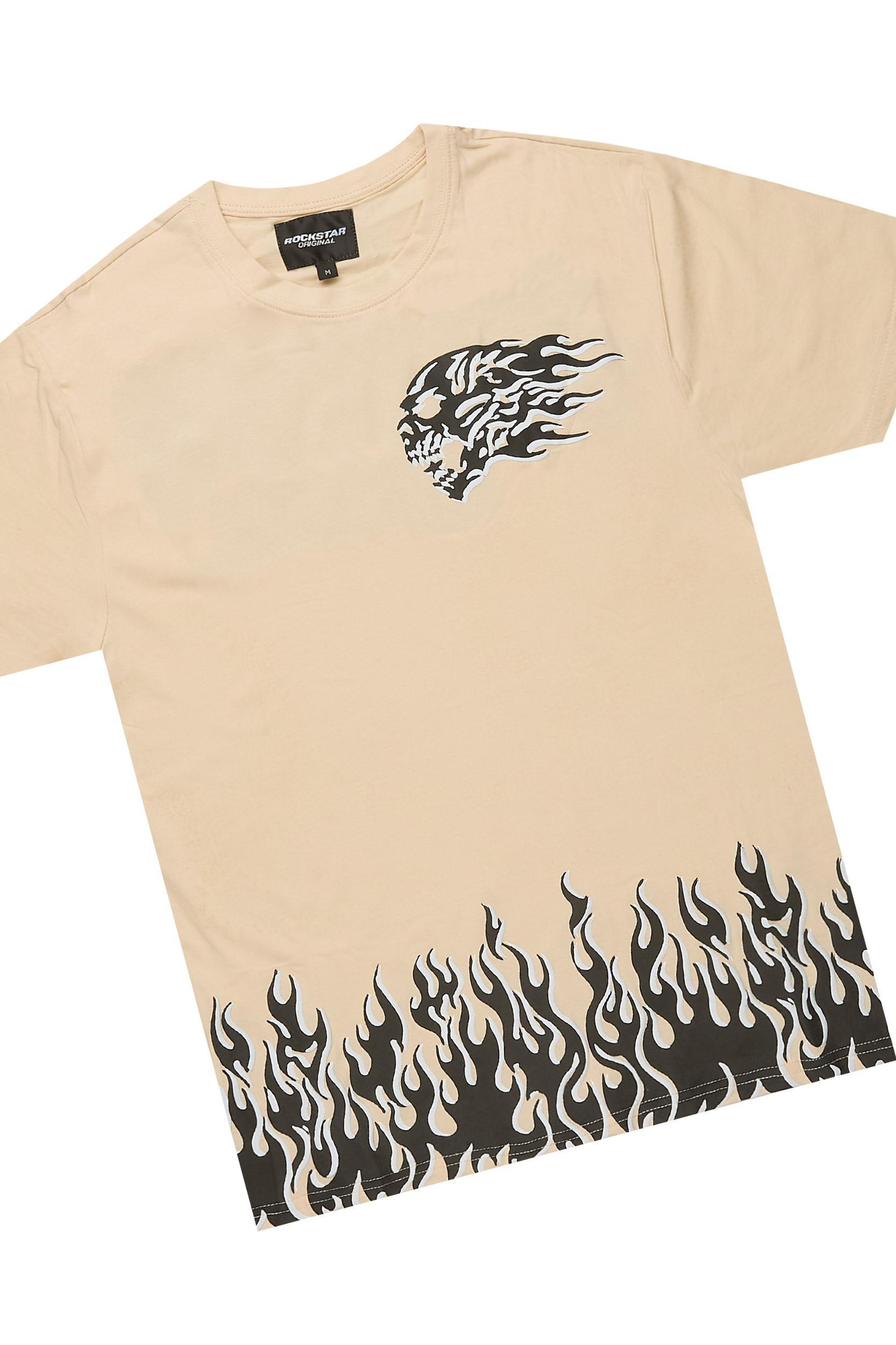 Bubble Beige T-Shirt/Short Set Male Product Image