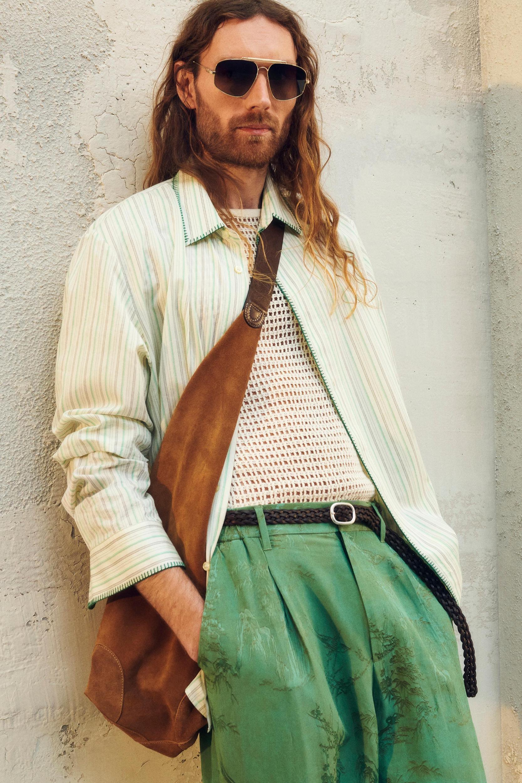 LIMITED EDITION JACQUARD FLOWY PANTS Product Image