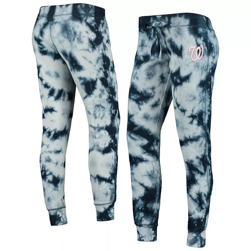 Women's New Era Navy Washington Nationals Tie-Dye Jogger Pants, Size: 2XL, Blue Product Image