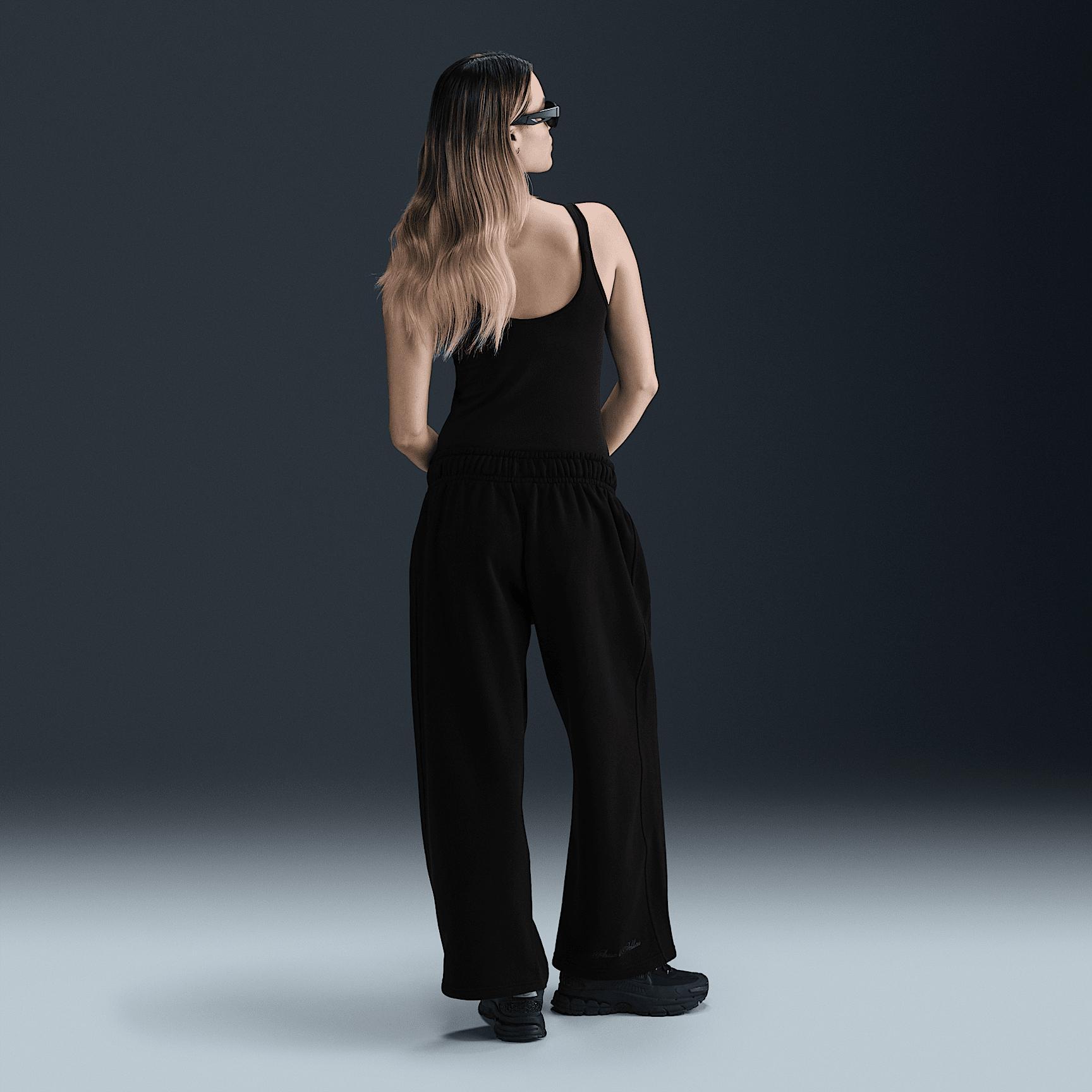 Nike Sportswear Women's Mid-Rise Oversized Open-Hem French Terry Pants Product Image