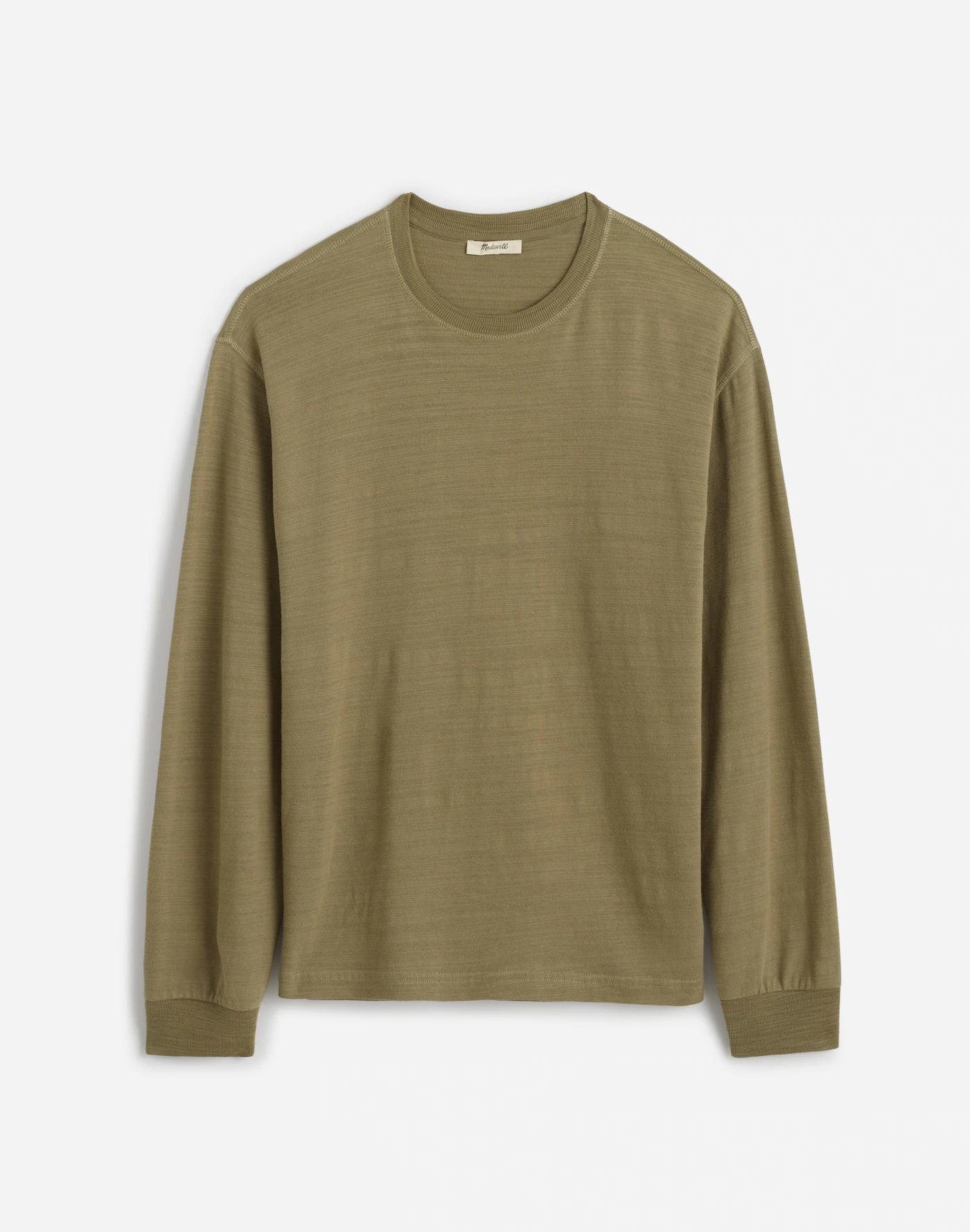 Heavyweight Slub Cotton Long-Sleeve Tee Product Image