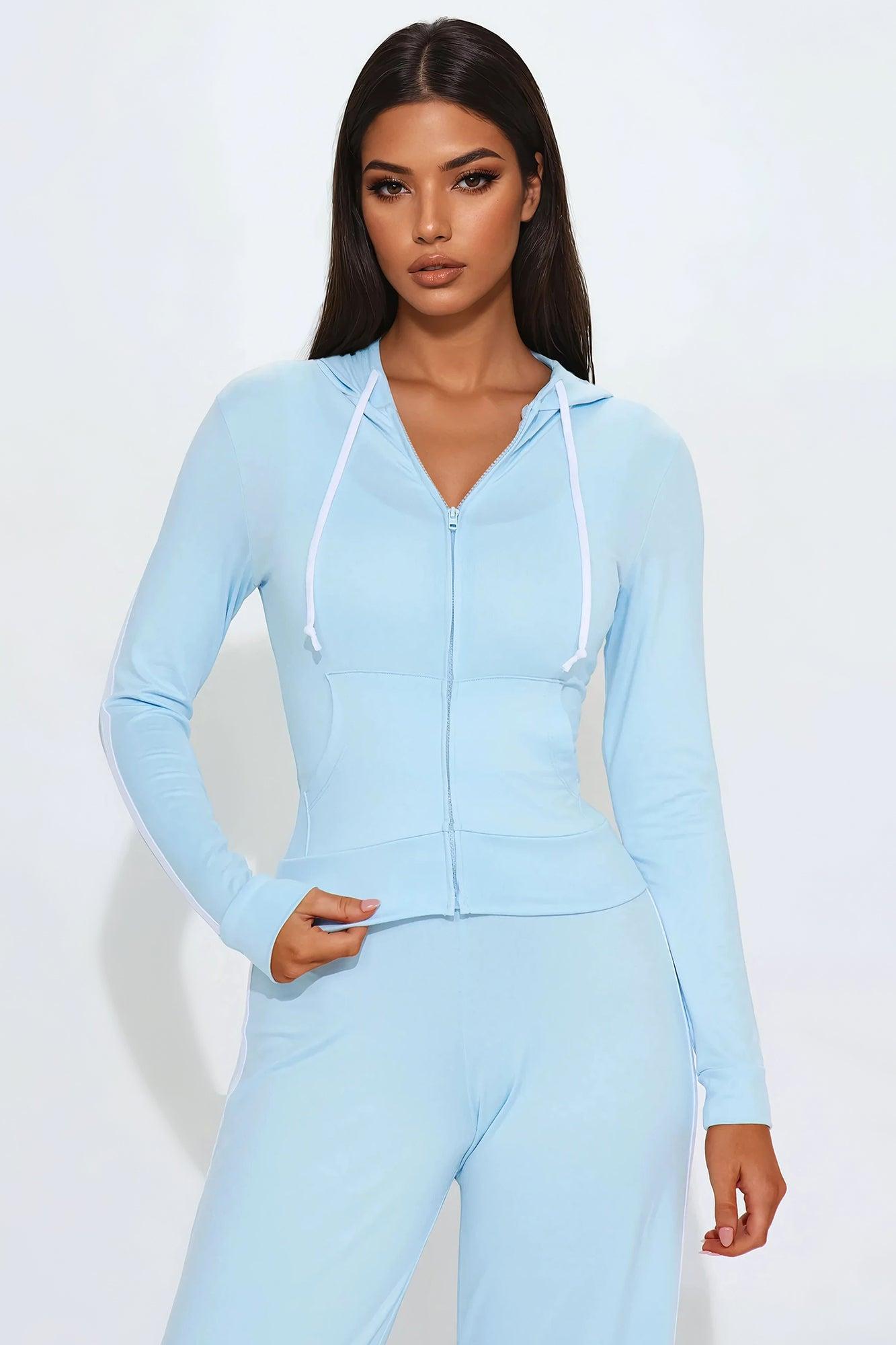 Tennis Courts Wide Leg Pant Set - Blue Product Image