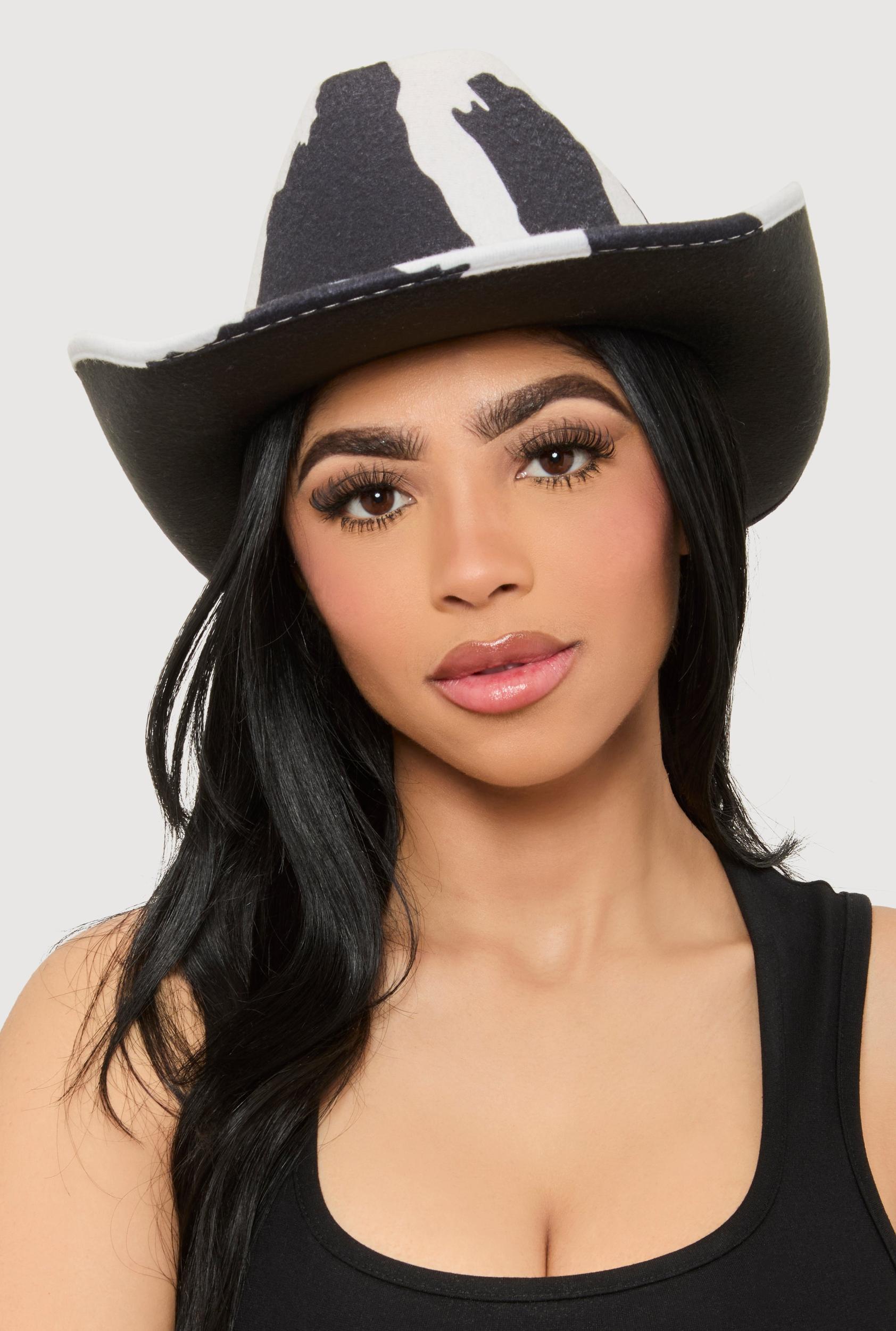 Western Cow Print Cowboy Hat Female Product Image