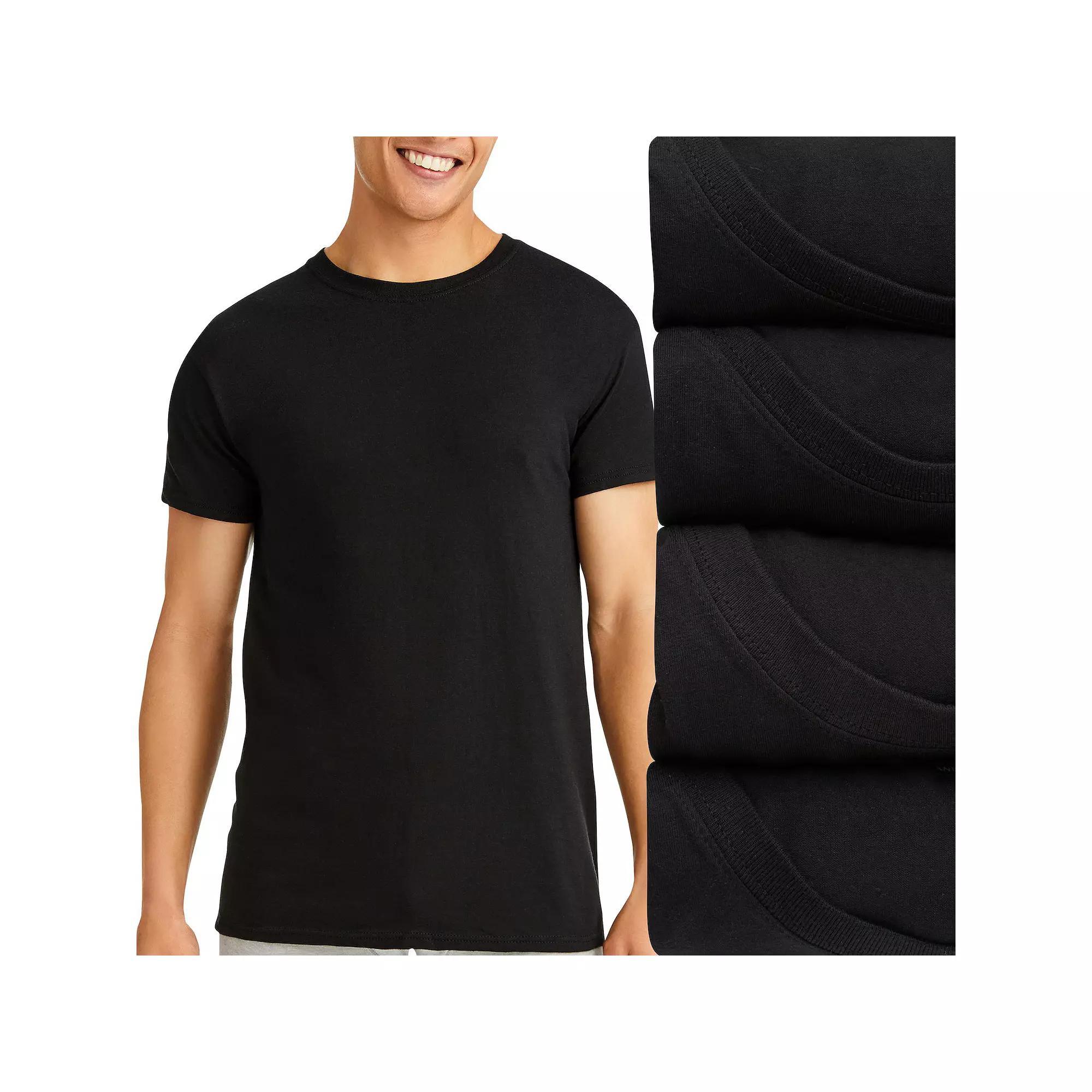Hanes Ultimate 4-Pack Men's Comfort Fit Cotton Stretch Crewneck Undershirt, Size: XXL, White Product Image