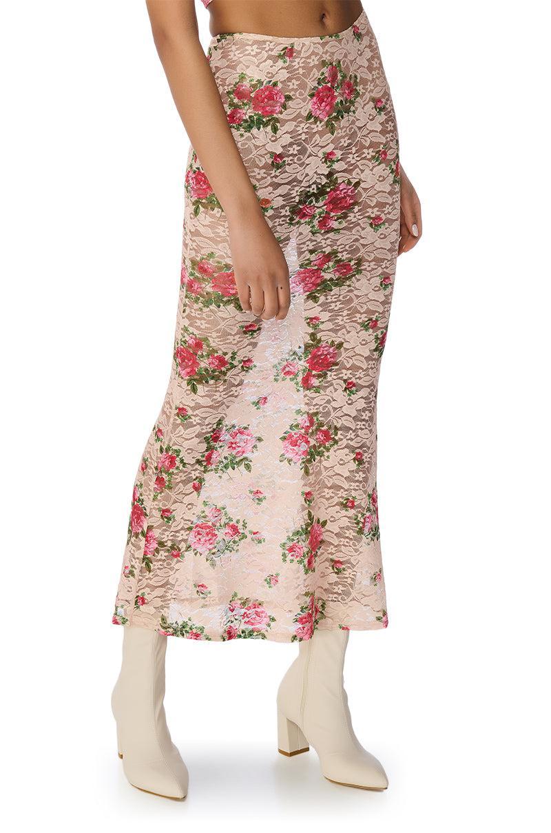 NINA FLORAL MAXI SKIRT Product Image