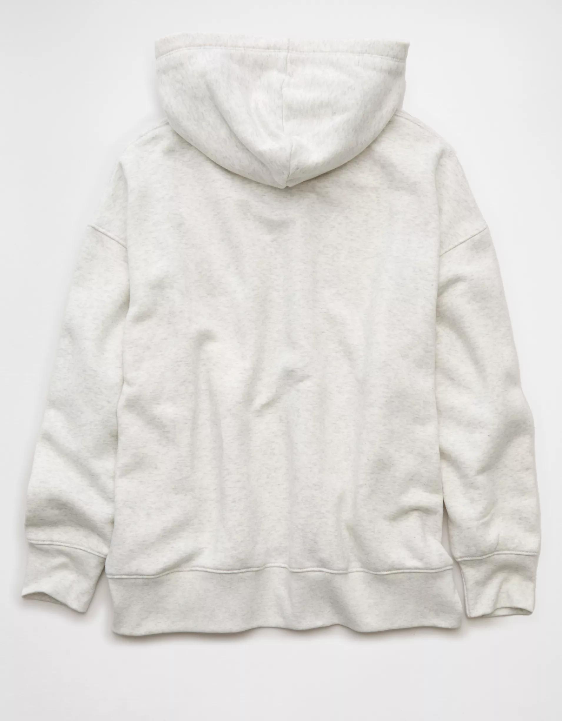 AE Everyday Luxe Oversized Zip-Up Hoodie Product Image
