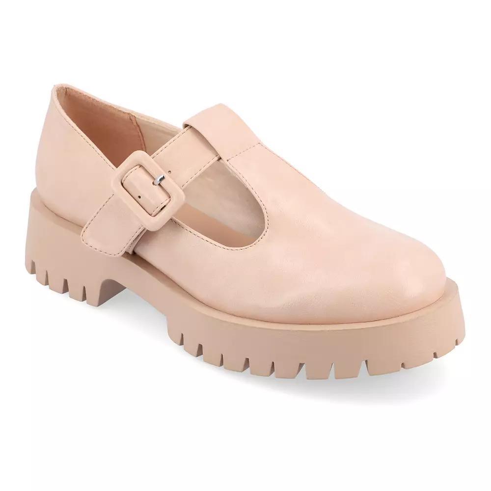 Journee Suvi Tru Comfort Foam Womens Mary Jane Flats Ivory Product Image