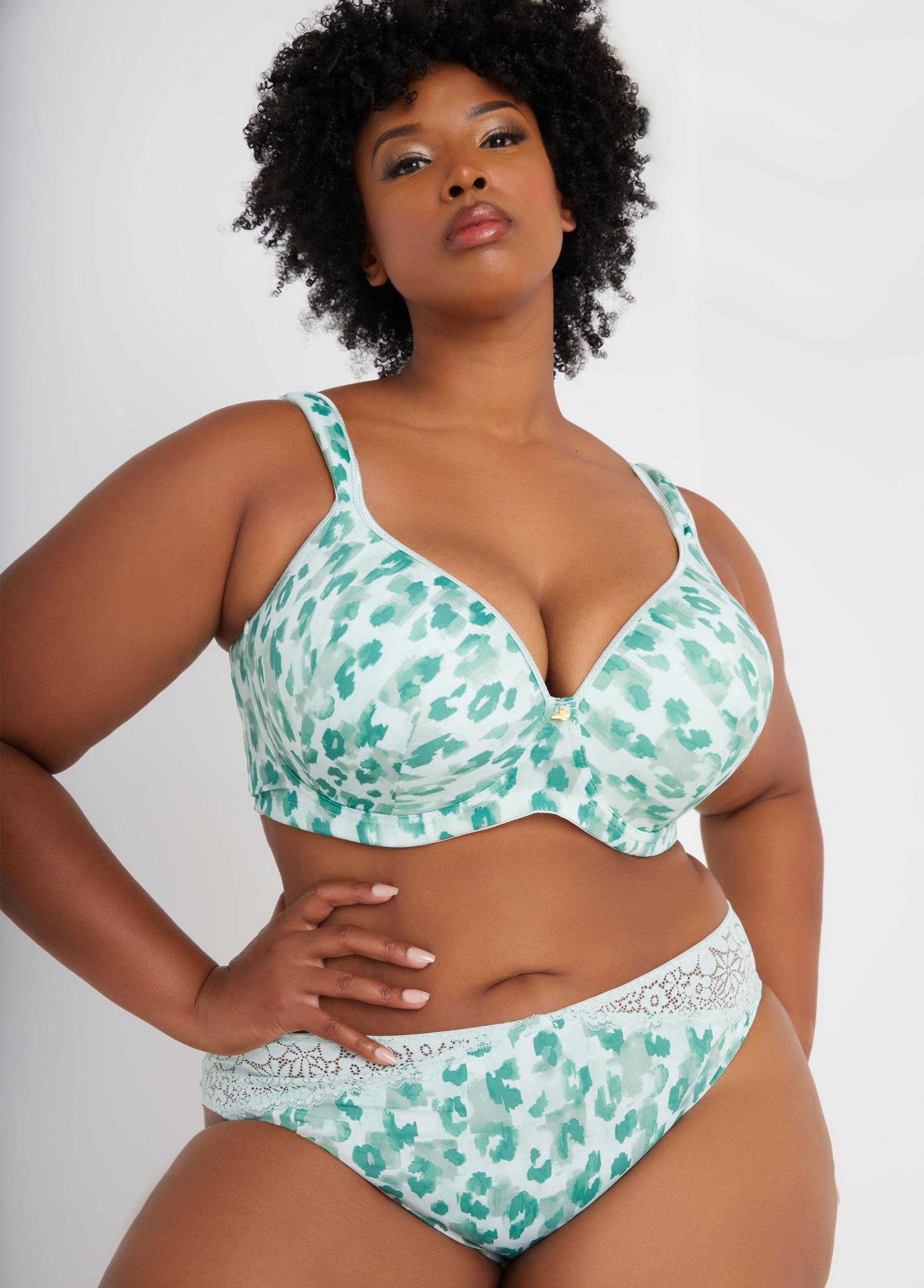 Leopard Print Plunge Butterfly Bra Product Image