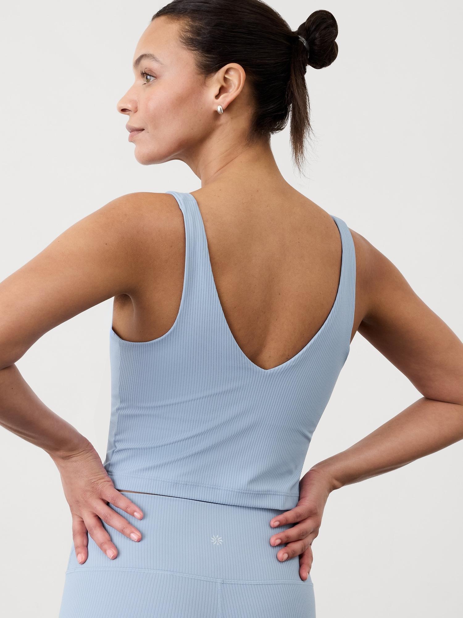 Transcend V Neck Rib Crop Sports Bra A-C Product Image