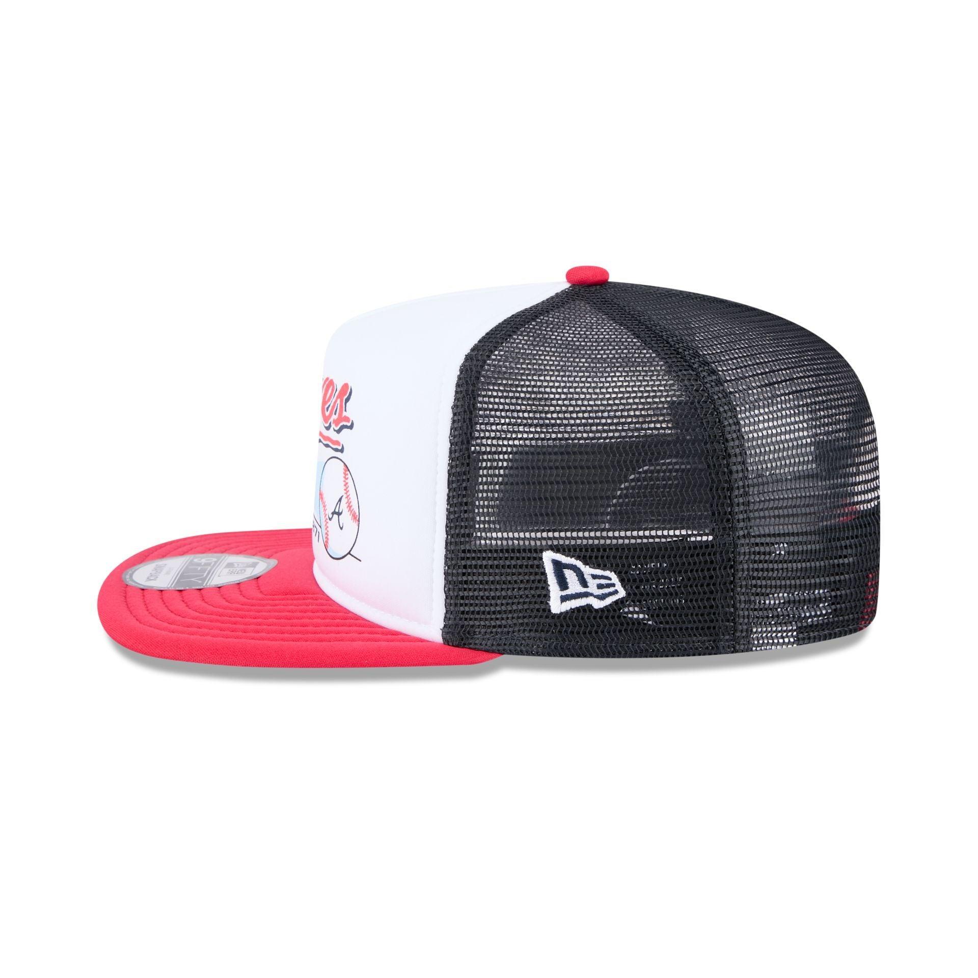 Atlanta Braves Retro Script 9FIFTY A-Frame Trucker Hat Male Product Image