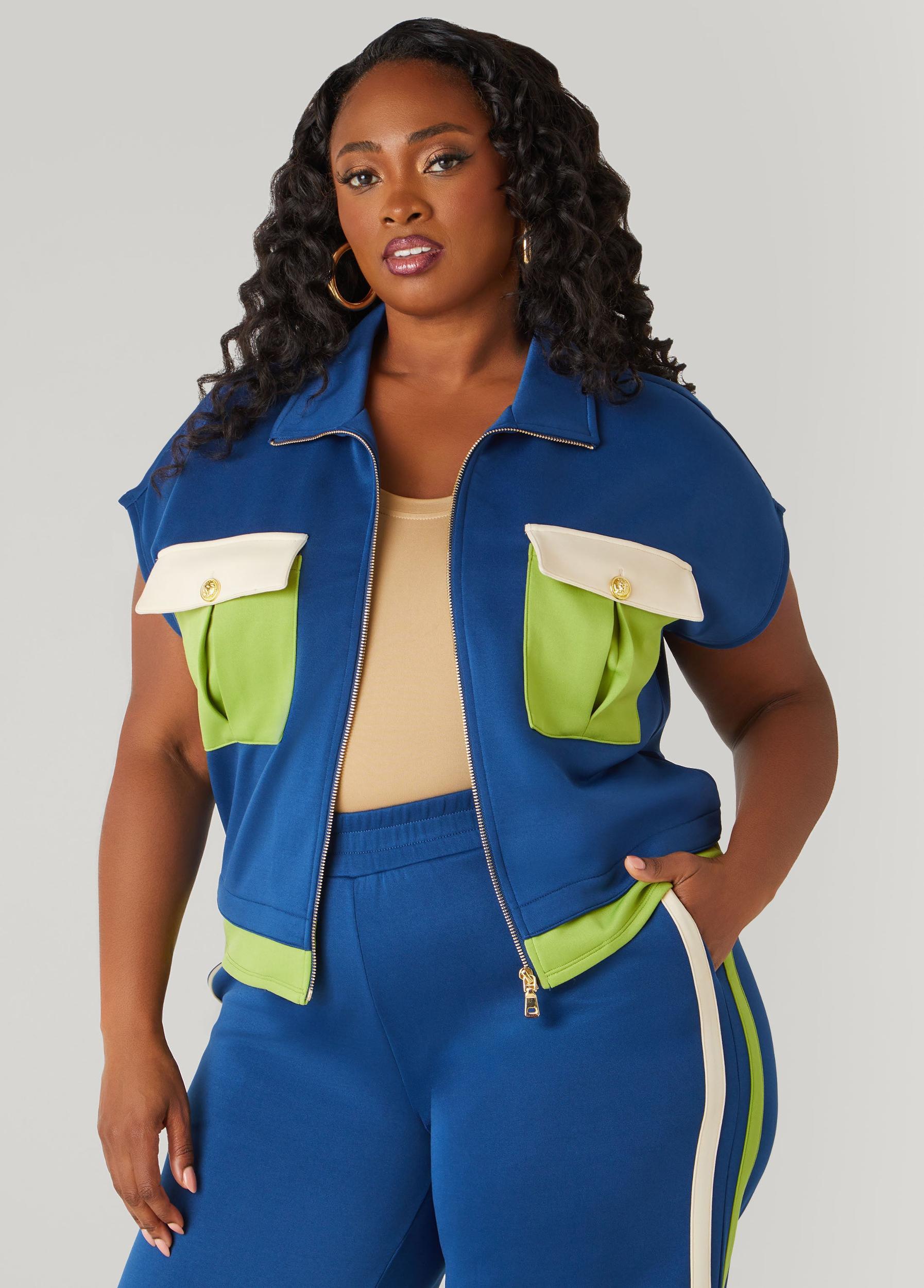 Colorblock Zip Front Jacket Product Image