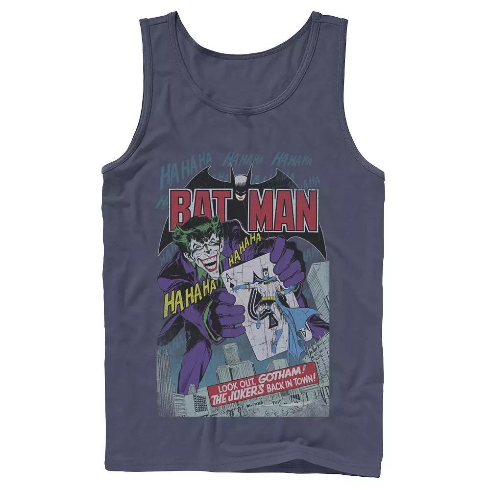 Men's DC Comics Batman And Joker Comic Cover Tank Top, Size: Small, Blue Product Image