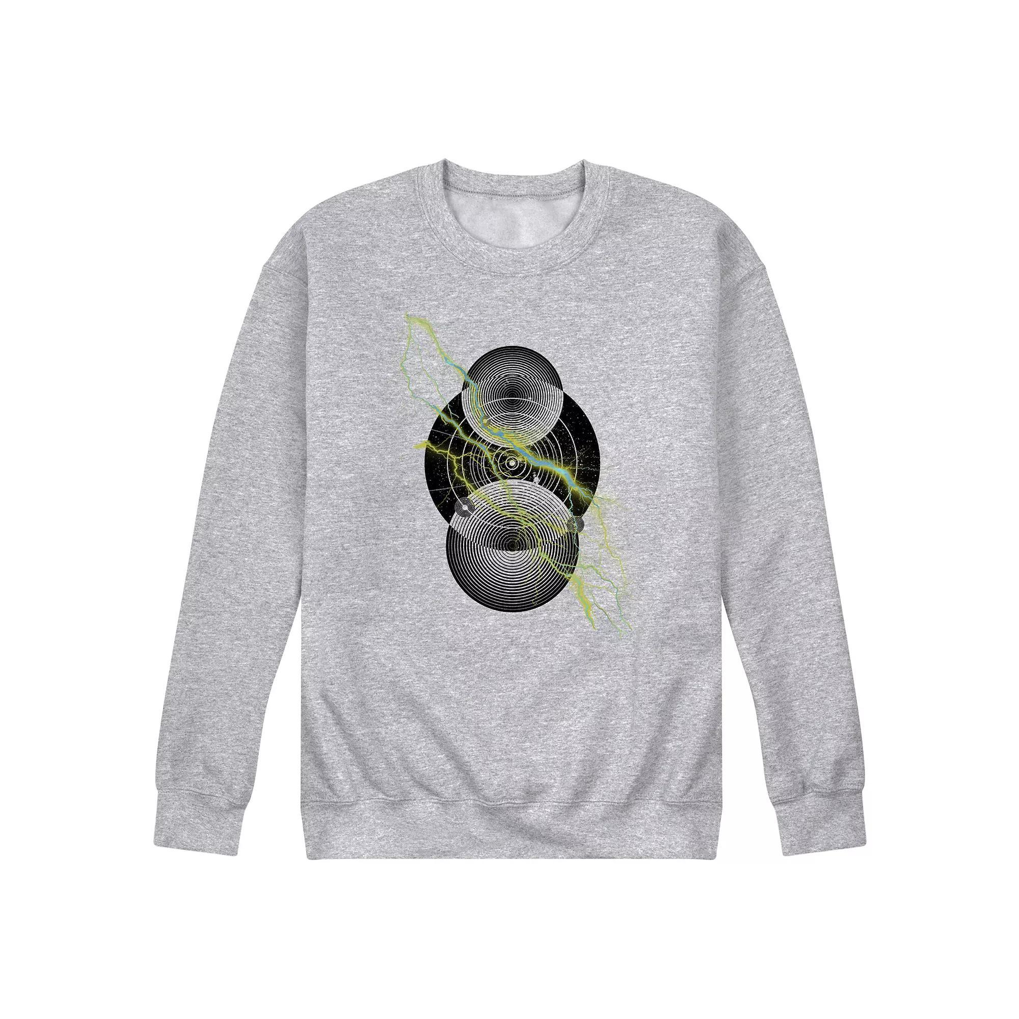 Mens Optical Charge Fleece Sweatshirt Grey Gray Product Image