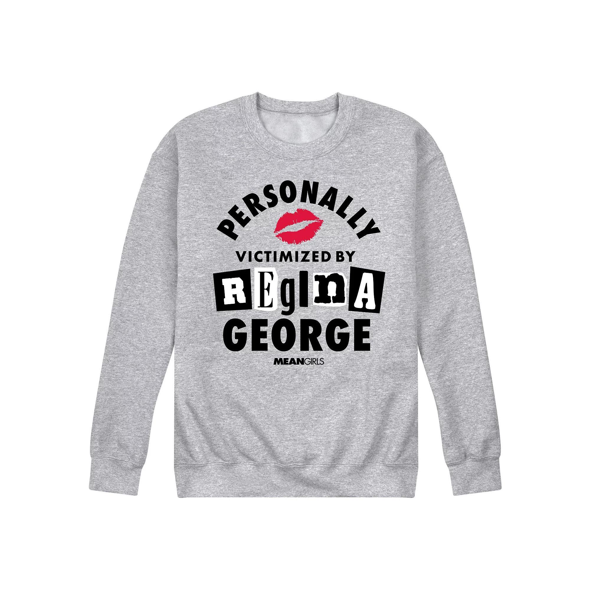 Mens Mean Girls Personally Victimized Regina Fleece Sweatshirt Grey Gray Product Image