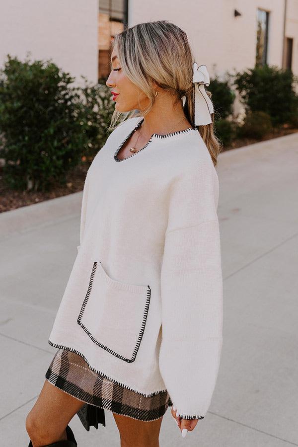Maine Mornings Wool-Blend Sweater in Cream Product Image
