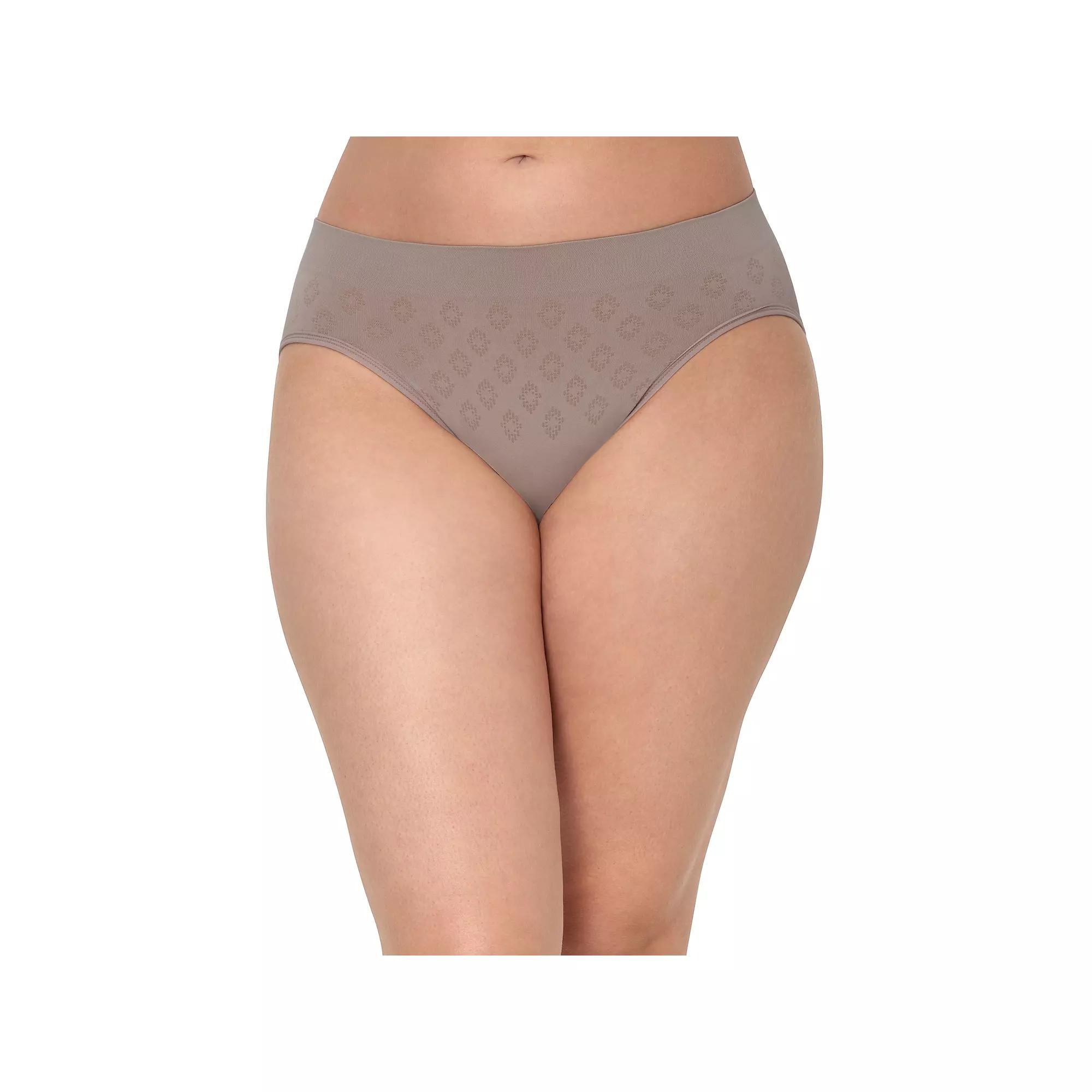 Women's Bali® Confident Light Leak & Period Protection Hi-Cut Panty DFSLH1, Size: Large, Evening Blush Product Image
