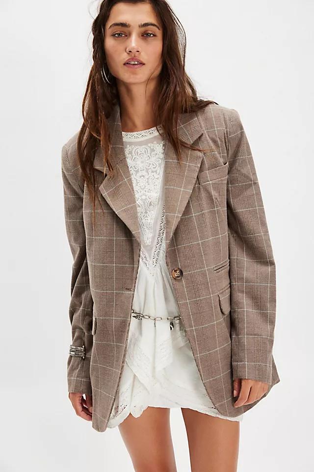 Paper Cut Pinstripe Blazer Product Image