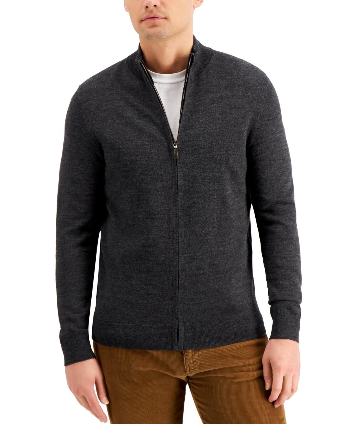 Club Room Mens Merino Zip-Front Sweater, Created for Macys Product Image