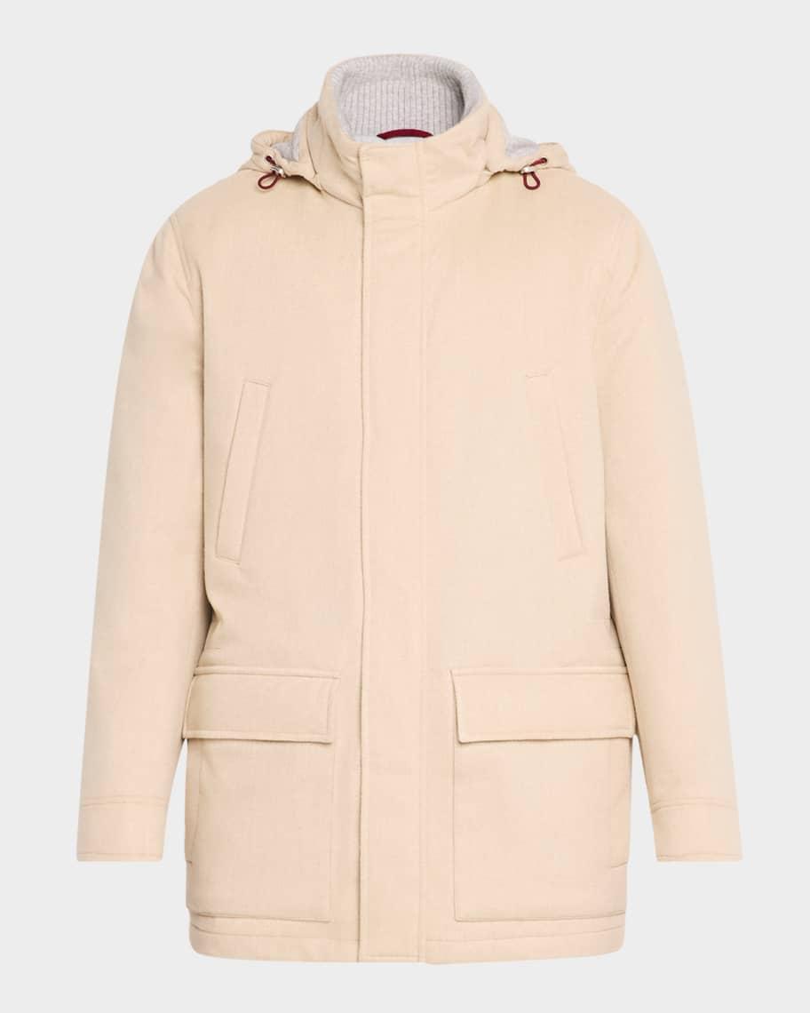 Mens Cashmere Zip Parka Product Image