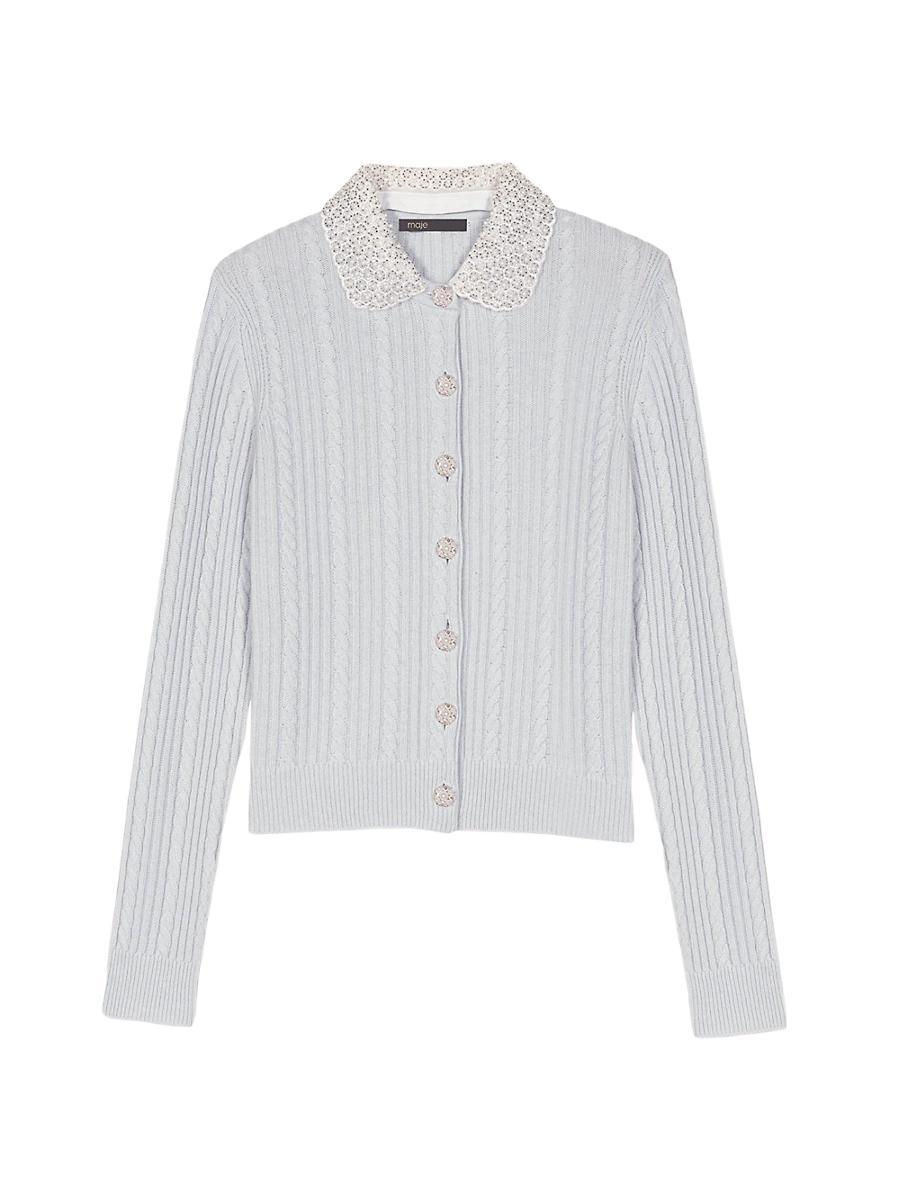 Womens Cardigan with Jewellery Collar Product Image