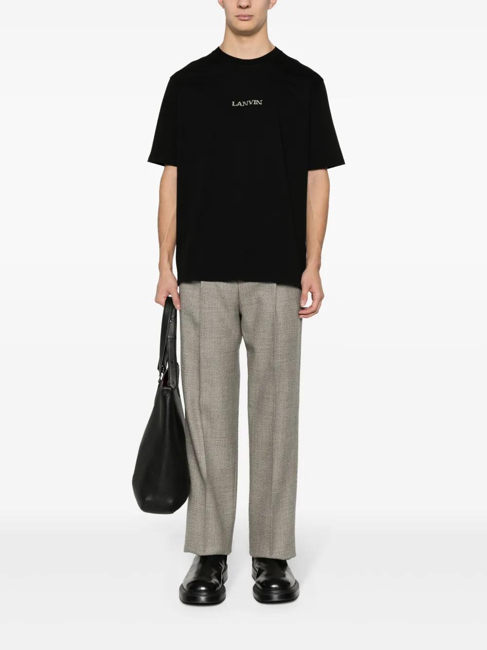 logo-embroidered cotton T-shirt Product Image