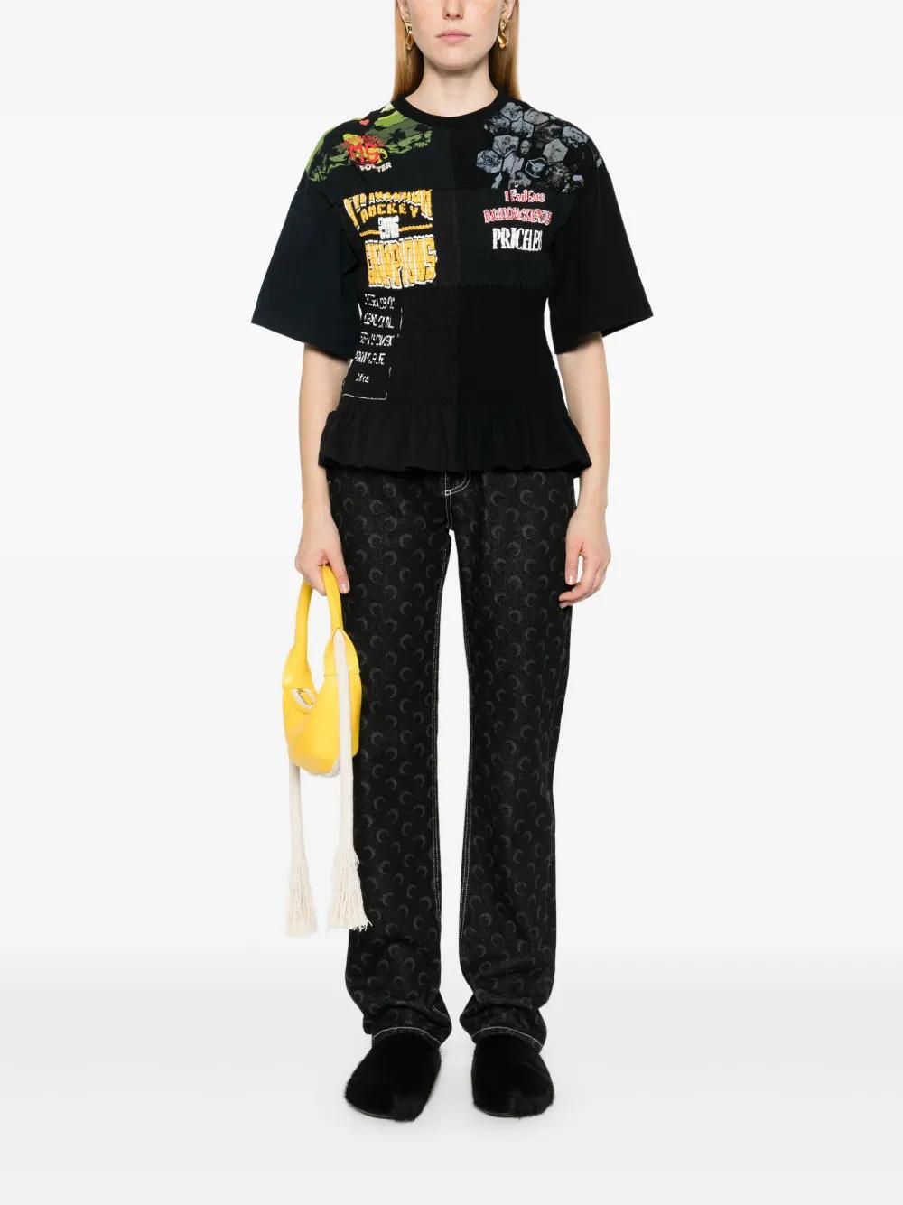 upcycled shirred T-shirt Product Image