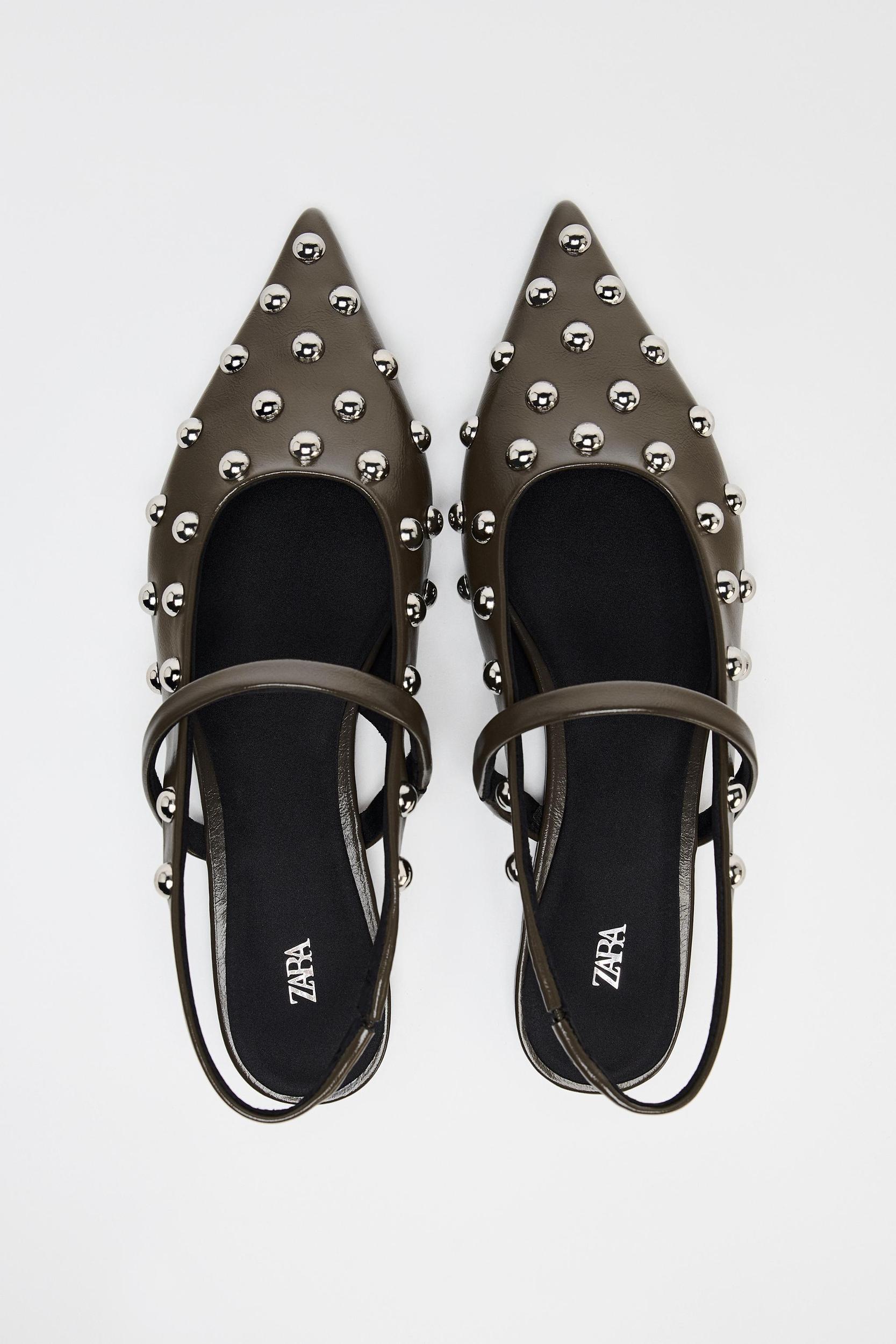 STUDDED FLAT SLINGBACKS Product Image
