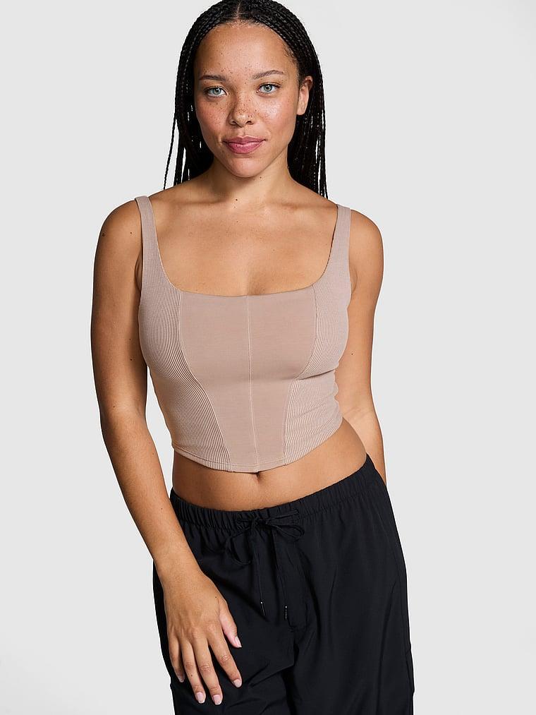 Featherweight Knit Corset Tank Top Product Image