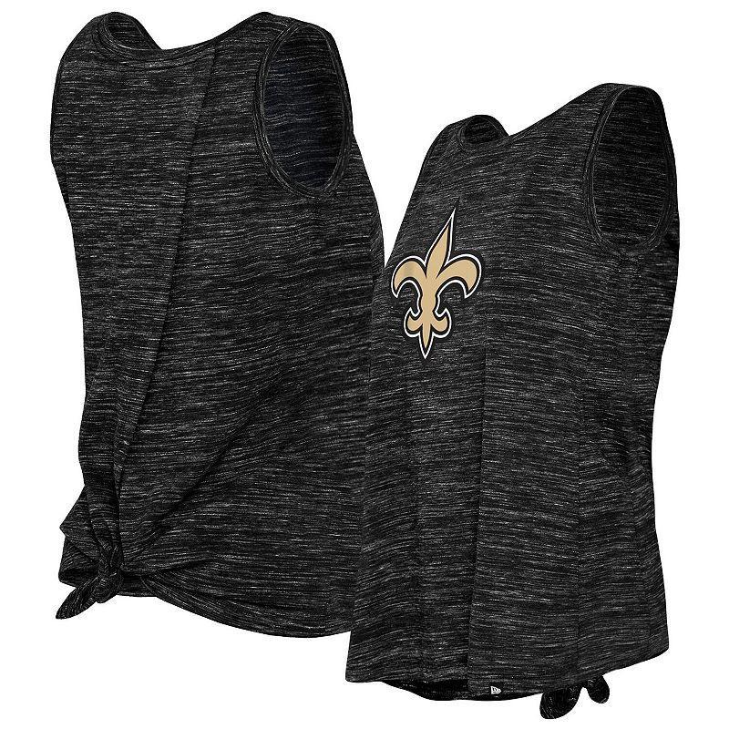 Women's New Era Black Las Vegas Raiders Space Dye Tie-Back Tank Top, Size: XS, Lvr Black Product Image