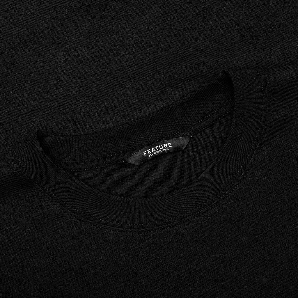 Feature x Sand Dollar Black Cat Tee - Black Male Product Image