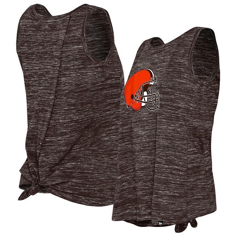 Women's New Era Black Las Vegas Raiders Space Dye Tie-Back Tank Top, Size: XS, Lvr Black Product Image