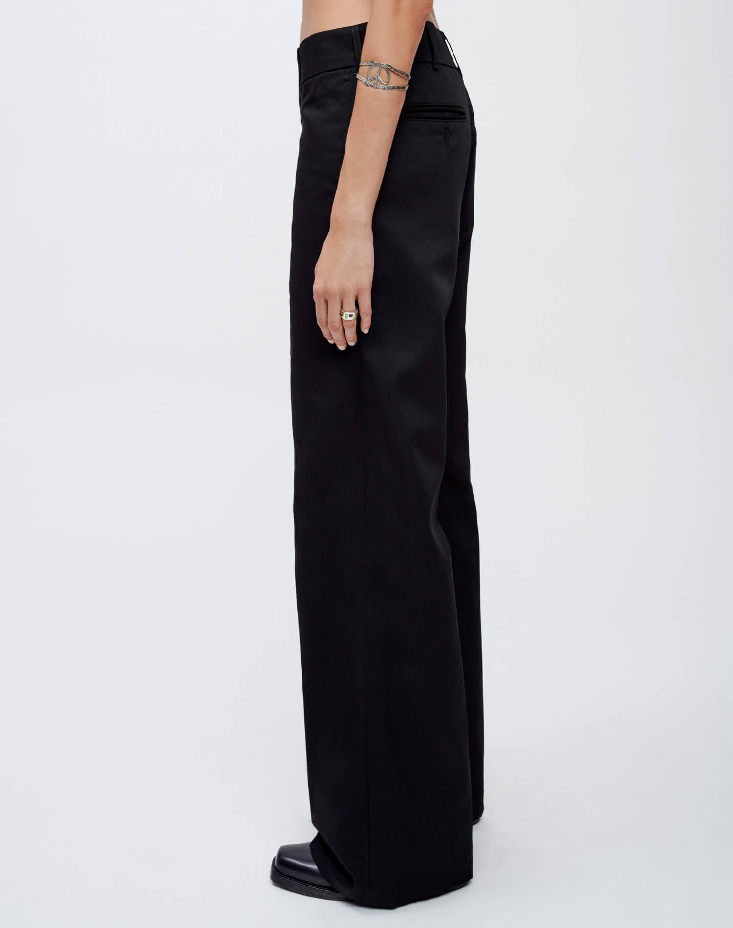 Super Wide Leg Trouser - Black Female Product Image