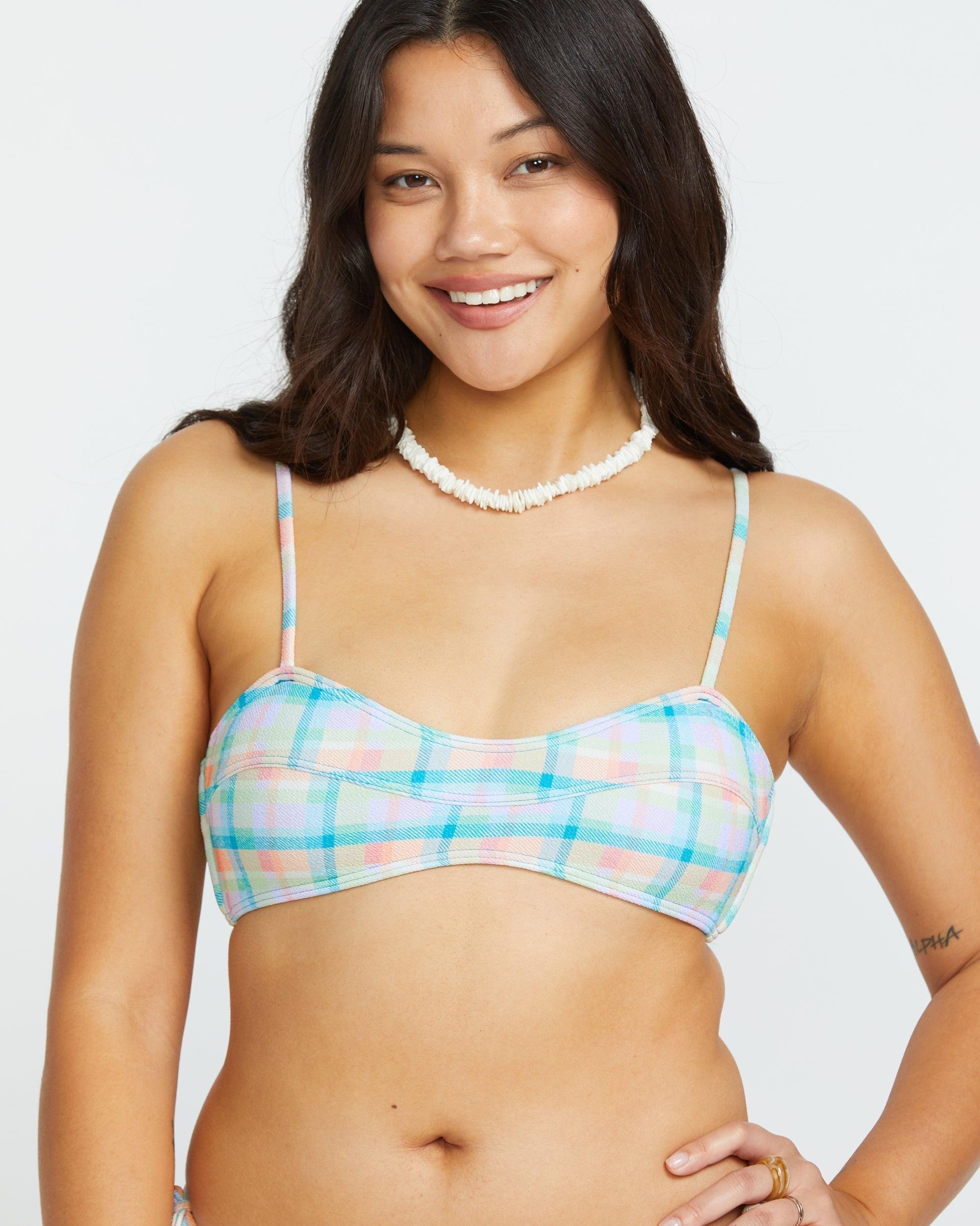 Check The Waves Eve Bralette Bikini Top - Multi Female Product Image