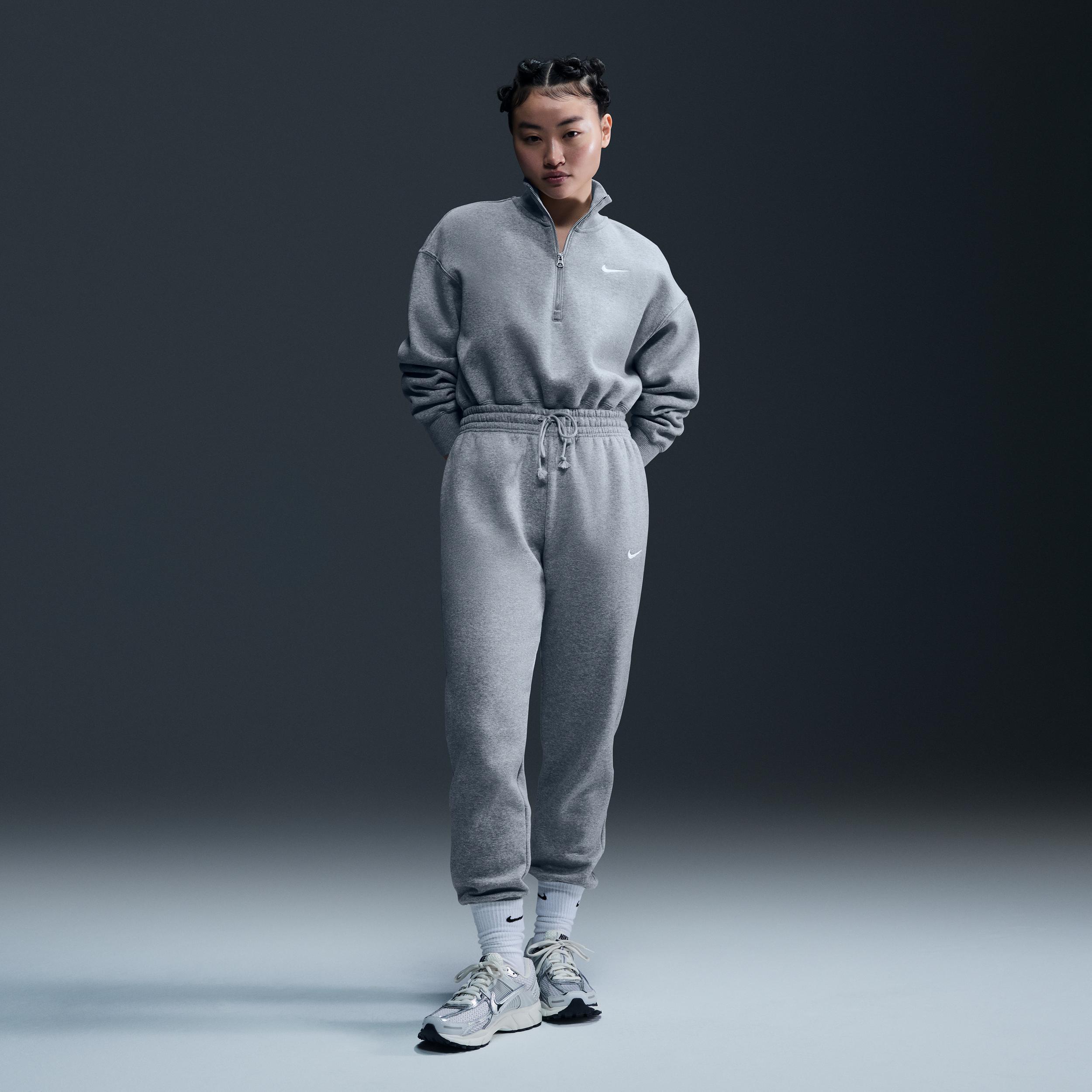 Womens Nike Sportswear Phoenix Fleece 1/4-Zip Cropped Sweatshirt Product Image