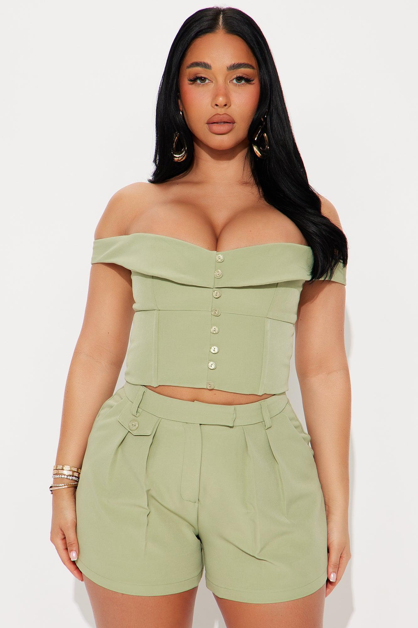 Work Trip Short Set - Olive Product Image
