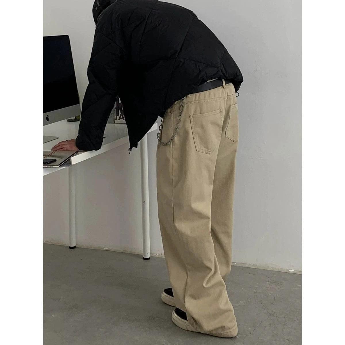 RT No. 18744 HYOJUN PLEATED STRAIGHT PANTS Product Image