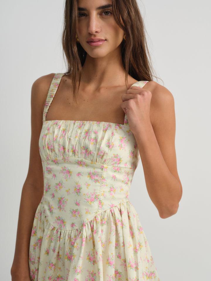 Zofia Mini Dress — Yellow Product Image
