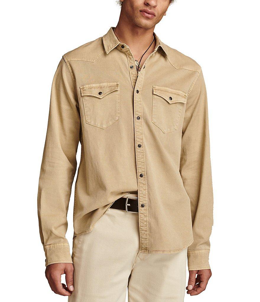 Lucky Brand Cole Hauser Twill Western Long Sleeve Button Front Shirt Product Image