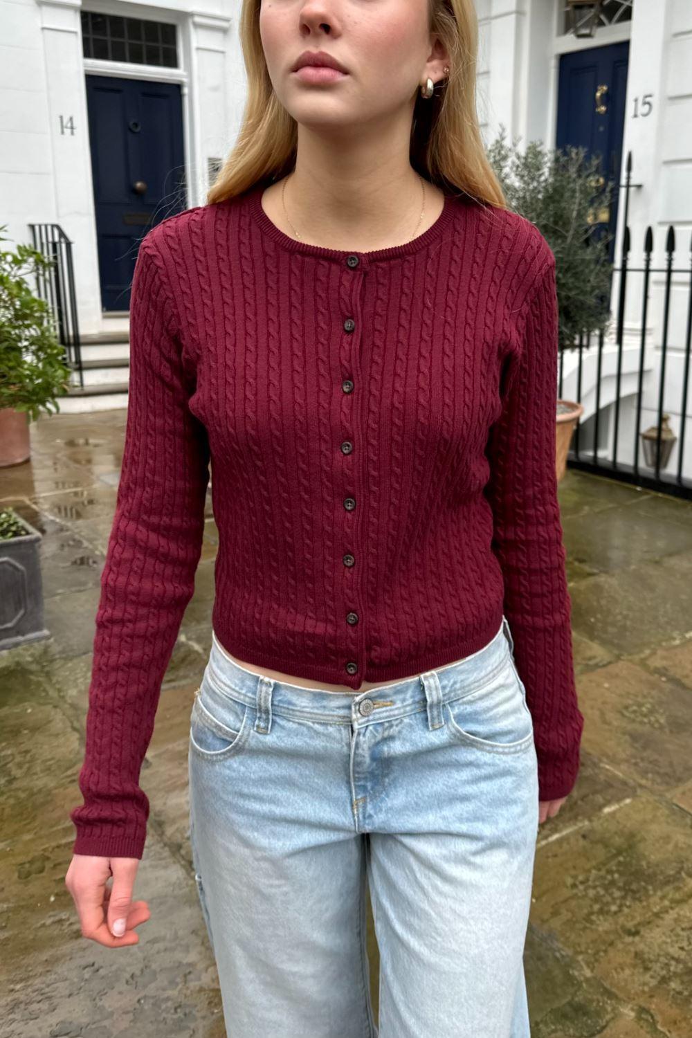 Zoe Cable Knit Cardigan Product Image
