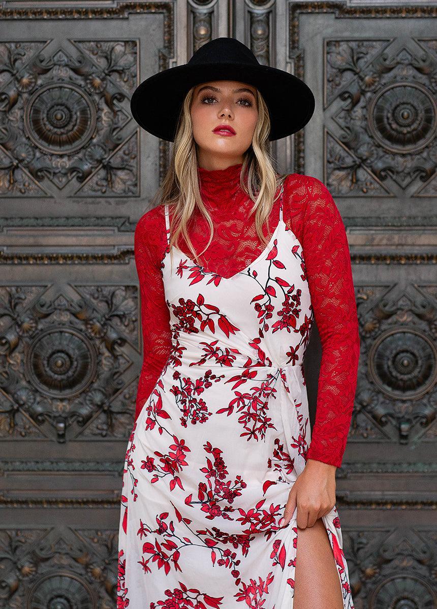 Sathia Dress in Ivory Flower Female Product Image