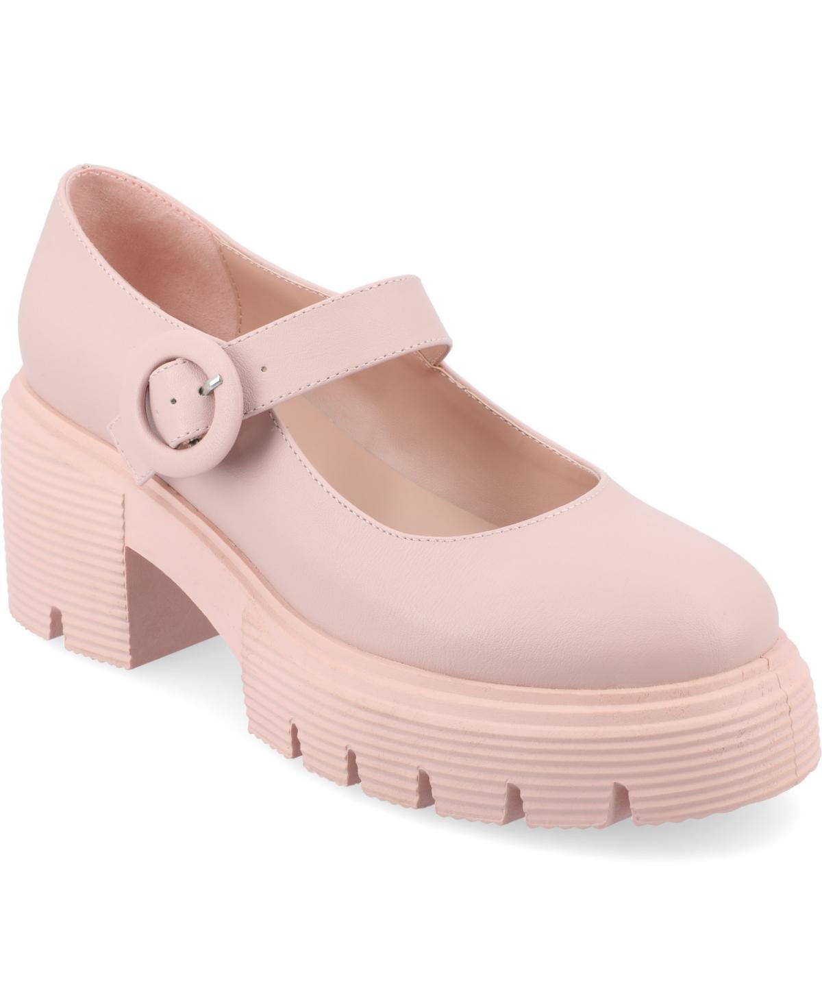 Journee Zarynn Womens Tru Comfort Foam Mary Jane Treaded Outsole Platform Pumps Product Image