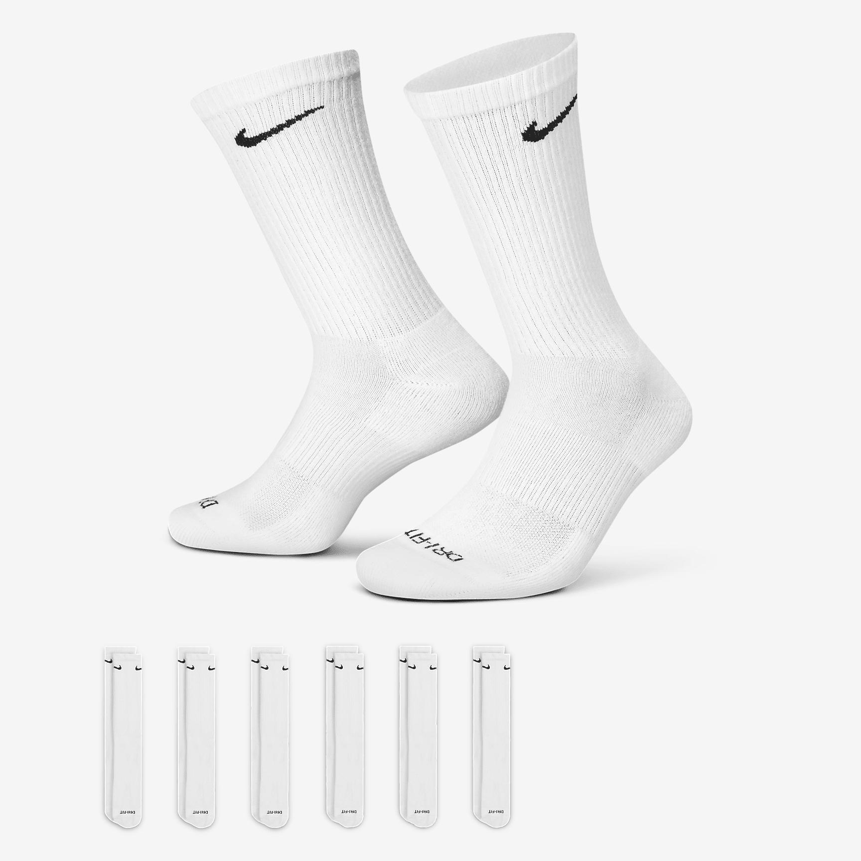 Nike Men's Everyday Plus Cushioned Training Crew Socks (6 Pairs) Product Image