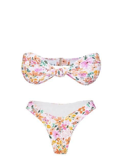 Tamrali Bandeau Bikini Top Multi Floral Product Image