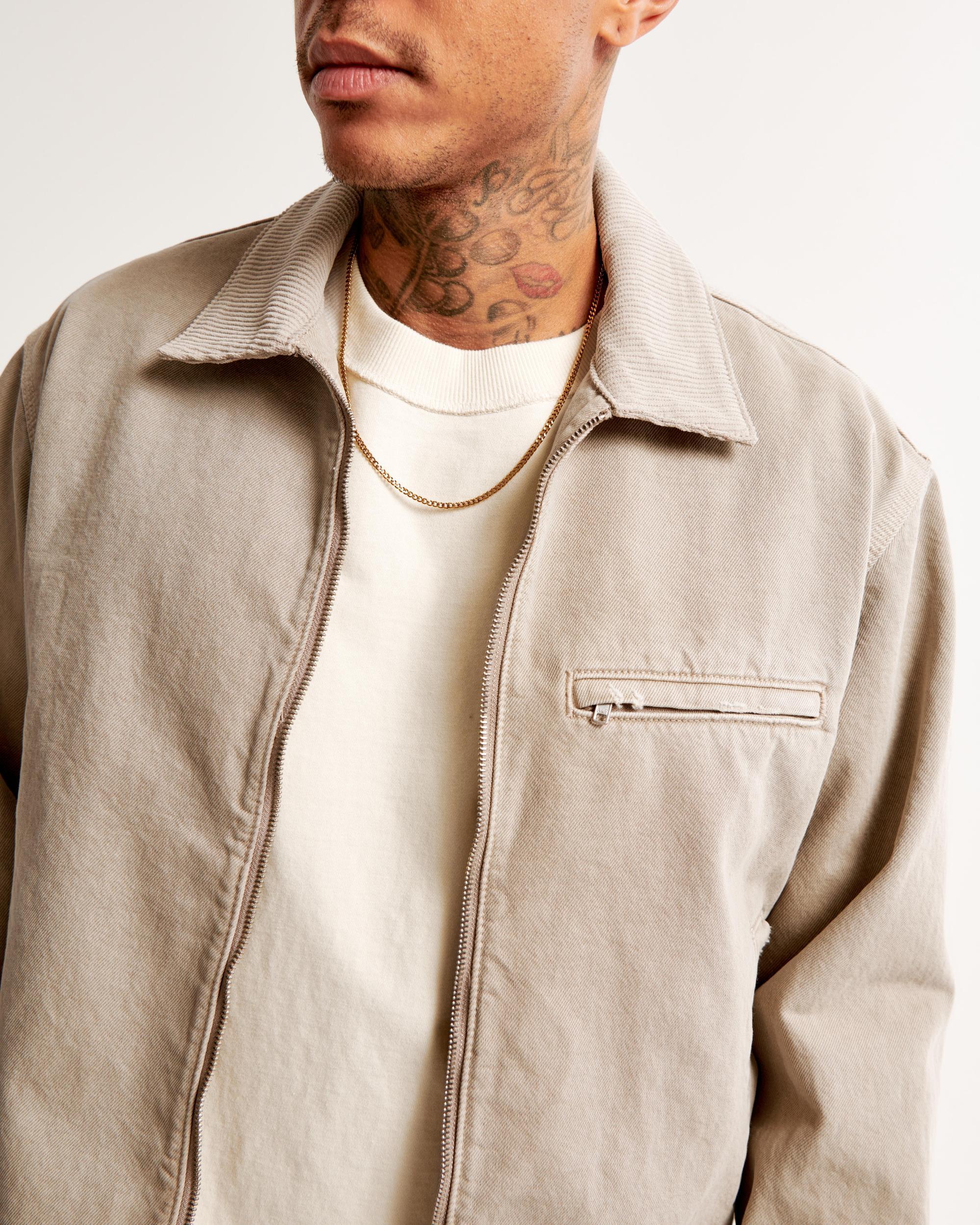 Cropped Zip Workwear Jacket Product Image